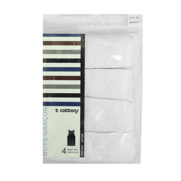 T Cotton Boys Undershirts 4 Pk
